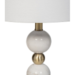 Лампа настольная с каркасом из мраморных шаров и белым абажуром Floor lamp Jewelry варинант исполнения - 2 | Loft Concept в Грозном