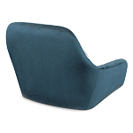 Стул с мягкой синей обивкой из велюра и подъемно-поворотным механизмом на черных колесиках Harper Blue варинант исполнения - 3 | Loft Concept в Грозном