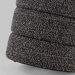 Пуф Three Gray в ткани букле серого цвета варинант исполнения - 6 | Loft Concept в Грозном