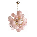 Люстра розовые шары на золотом каркасе Pink Light Bubbles варинант исполнения - 1 | Loft Concept в Грозном