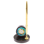 Часы настольные с ручкой из натурального камня Stone Clock варинант исполнения - 1 | Loft Concept в Грозном