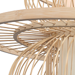 Подвесной светильник фигурный из деревянных прутьев с плафоном из натуральной ткани Light Inside the Cell варинант исполнения - 6 | Loft Concept в Грозном