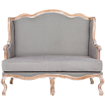 Диван двухместный из массива бука светло-серый Solid Luxury варинант исполнения - 1 | Loft Concept в Грозном