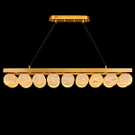 Люстра линейная прямоугольная с сферическими плафонами Phased Spheres варинант исполнения - 2 | Loft Concept в Грозном