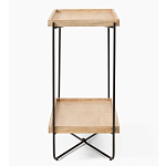 Консоль деревянной столешницей и полкой Wooden Table Top and Shelf варинант исполнения - 1 | Loft Concept в Грозном