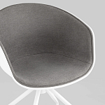 Офисное кресло из пластика с мягким сиденьем Eggshell Grey варинант исполнения - 7 | Loft Concept в Грозном