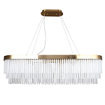 Люстра подвесная овальная со стеклянными трубками Nembus варинант исполнения - 1 | Loft Concept в Грозном