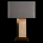 Настольная лампа с основанием из натурального камня c серым прямоугольным абажуром Lapis Tiburtinus варинант исполнения - 2 | Loft Concept в Грозном