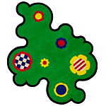 Дизайнерский ковер с цветами Poltronova Tappeto Prato Rug варинант исполнения - 1 | Loft Concept в Грозном