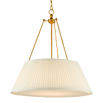 Подвесной светильник светодиодный с фактурным тканевым конусообразным абажуром White Fabric Lampshade варинант исполнения - 3 | Loft Concept в Грозном