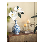 Ваза с мотивами цветущего сада с попугаями Blue Vase Inspired by Nature варинант исполнения - 4 | Loft Concept в Грозном