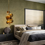 Люстра креативная из дисков цвета латунь Constellation Light and Style варинант исполнения - 3 | Loft Concept в Грозном