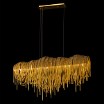 Люстра подвесная с металлическими дугами и длинными цепочками 115 см Atlantis Chain варинант исполнения - 3 | Loft Concept в Грозном