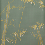 Обои ручная роспись Bamboo Golden on Blue grey dyed silk варинант исполнения - 2 | Loft Concept в Грозном