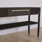 Дизайнерская Консоль с полкой и ящиком Primo Темный орех варинант исполнения - 3 | Loft Concept в Грозном