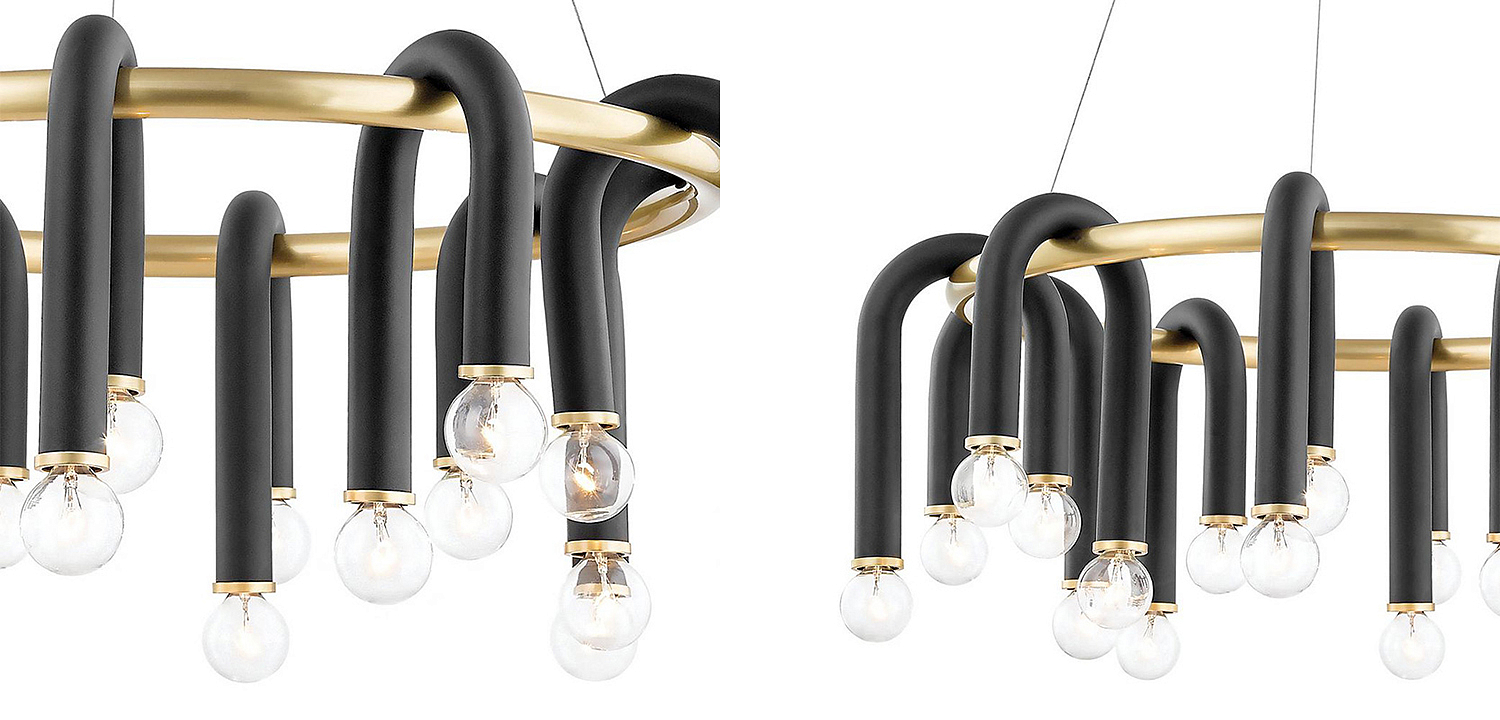 Люстра Paulson floppy chandelier round gold Люстра Paulson floppy chandelier round gold - Loft-Concept в Грозном