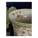 Ваза из фарфора на бронзовом основании Turquoise Blooming Garden варинант исполнения - 7 | Loft Concept в Грозном