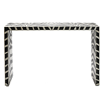 Консоль Дизайнерская Kenya Console ZEBRA Bone Inlay black варинант исполнения - 1 | Loft Concept в Грозном