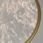 Светодиодный подвесной светильник круглой формы с металлической рамой золотого цвета Marble Glow 47 варинант исполнения - 4 | Loft Concept в Грозном