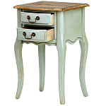 Прикроватная тумба из массива березы светло-бирюзовая Montmartre Provence Bedside Table варинант исполнения - 4 | Loft Concept в Грозном