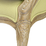 Кресло Ava Classical Armchair green striped flax варинант исполнения - 5 | Loft Concept в Грозном