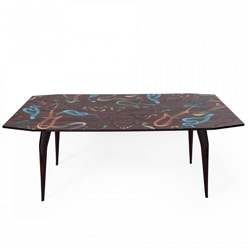 Обеденный стол Seletti Table Snakes On Wood Черный Мульти Обеденный стол Seletti Table Snakes On Wood Черный Мульти в Грозном | Loft Concept
