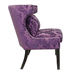 Полукресло с мягкой обивкой из жаккарда на 4-х ножках из массива березы Baroque Armchair violet варинант исполнения - 1 | Loft Concept в Грозном