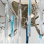 Бра с ветвистым каркасом из металла и подвесками из стекла Droplet Chandelier варинант исполнения - 3 | Loft Concept в Грозном