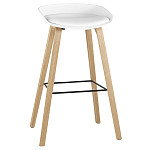 Барный стул на ножках из натурального дерева Boras White варинант исполнения - 1 | Loft Concept в Грозном