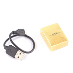 Зажигалка электронная с накладкой из натурального камня Содалит и с USB проводом для зарядки Stone Lighters варинант исполнения - 4 | Loft Concept в Грозном