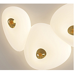 Потолочный светильник с тремя овальными матовыми плафонами TRIDalmen варинант исполнения - 4 | Loft Concept в Грозном