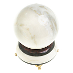 Шар декоративный на подставке из натуральных камней Змеевик и Мрамор Белый Natural Stone Spheres 10.5 см варинант исполнения - 1 | Loft Concept в Грозном