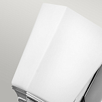 Бра с белым матовым плафоном на прямоугольном основании цвета хром Hinkley варинант исполнения - 4 | Loft Concept в Грозном