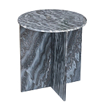 Столик кофейный с столешницей из черного мрамора Compact Black Marble Table варинант исполнения - 2 | Loft Concept в Грозном