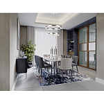 Люстра с двумя кольцами цвета хром и прозрачными хрустальными шарами по периметру Sacramento Transparent Balls Chandelier варинант исполнения - 11 | Loft Concept в Грозном