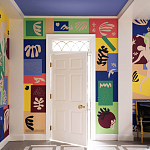 Обои ручная роспись в стиле Арт-деко Jazz Special Colourway on dyed silk with embroidery варинант исполнения - 2 | Loft Concept в Грозном