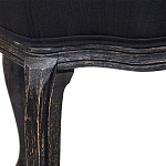 Кресло низкое в стиле прованс Черный Лен Louis French Armchair  варинант исполнения - 4 | Loft Concept в Грозном