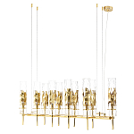 Люстра подвесная прямоугольная с 10-ю цилиндрическими плафонами LIAISON варинант исполнения - 1 | Loft Concept в Грозном