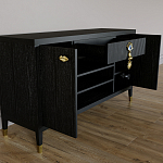 Комод-буфет Elsa Dreams Black с открытыми полками   варинант исполнения - 5 | Loft Concept в Грозном