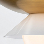 Подвесной светильник латунного цвета с конусовидным белым плафоном Quintiesse варинант исполнения - 10 | Loft Concept в Грозном