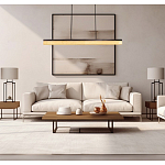 Подвесной светильник линейный из натурального камня Perfection of Geometry варинант исполнения - 8 | Loft Concept в Грозном