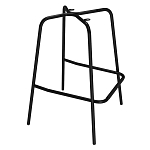 Барный стул со спинкой и подлокотниками на 4-х металлических ножках Douglas Rhombus Серый Велюр варинант исполнения - 5 | Loft Concept в Грозном