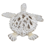 Статуэтка черепаха с ажурным панцирем и детализированной текстурой в белом цвете Marine Accessories варинант исполнения - 4 | Loft Concept в Грозном