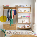 Корзина для белья из ткани букле Boucle Organizers Round варинант исполнения - 3 | Loft Concept в Грозном