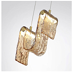 Подвесной светильник волнистой формы из фактурного стекла Wave варинант исполнения - 5 | Loft Concept в Грозном