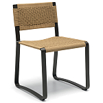 Дизайнерский стул с каркасом из металла с плетеными сиденьем и спинкой GREEN POINT Chair варинант исполнения - 1 | Loft Concept в Грозном