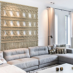 Панно на стену плетеное Макраме бежевый цвет  варинант исполнения - 12 | Loft Concept в Грозном