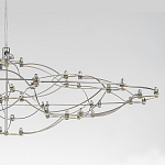 Люстра подвесная с тонкой металлической конструкцией цвета хром Quasar варинант исполнения - 3 | Loft Concept в Грозном