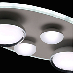 Потолочный светильник овальной формы белого цвета с 4-мя лампами Lunar Pebbles варинант исполнения - 9 | Loft Concept в Грозном