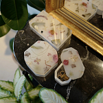 Шкатулка из эпоксидной смолы с цветами розовая Epoxy Resin Rectangular Box Pink варинант исполнения - 6 | Loft Concept в Грозном